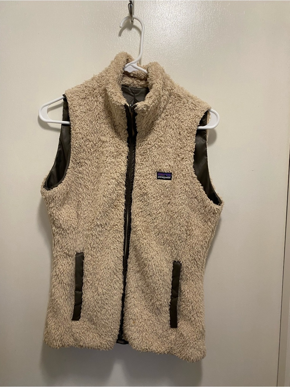 Patagonia Women's Tan Sherpa Fleece Vest
